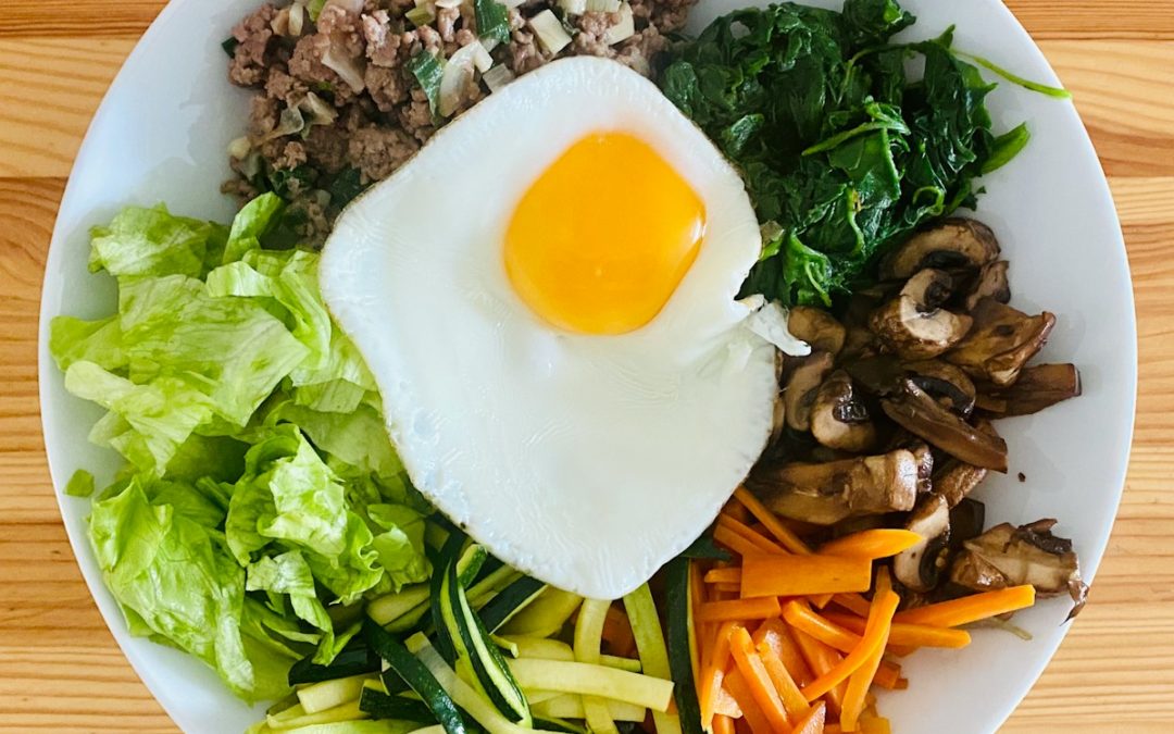 Le repas chaud : couper l’assiette en 4